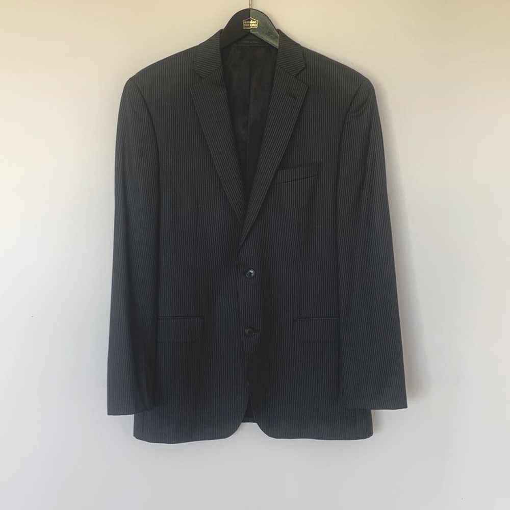 Calvin Klein 3 Piece Suit - Dark Grey Pinstripe
